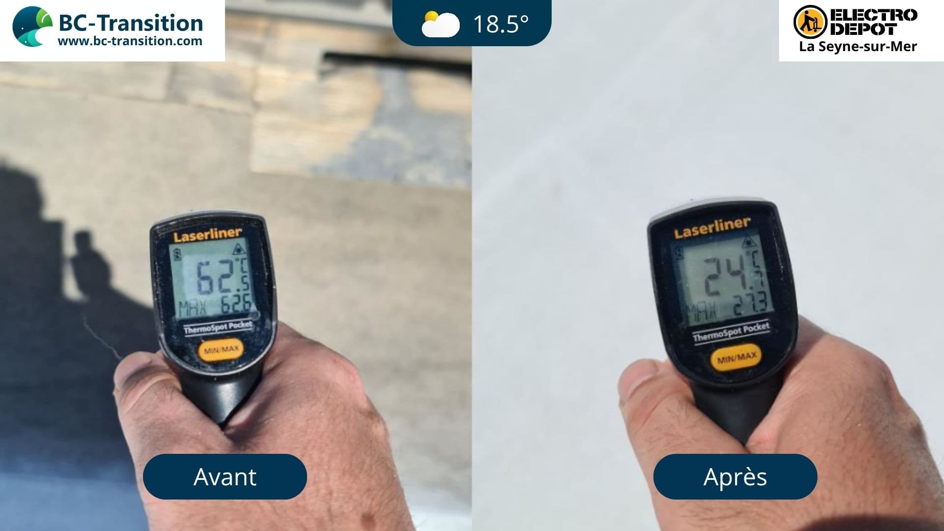 Avant / Après CoolRoofing